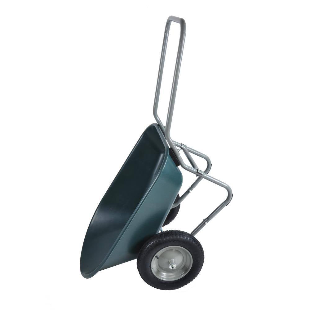 4 Cu. Ft. Abs plus Steel(Q235) Garden Cart with 15 In. Pneumatic Wheel, Load Capacity 300 Lbs.