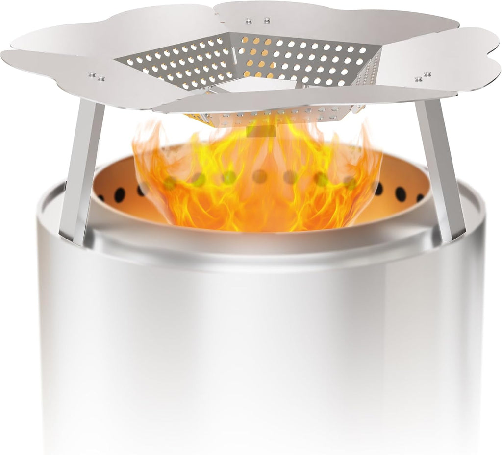 Heat Deflector for Solo Stove Bonfire, 19.5" Solo Stove Bonfire Accessories, 304 Stainless Steel Fire Pit Heat Deflector with Carrying Handle & 3 Legs, Heat Diffuser for Outdoor Indoor Fire Pits