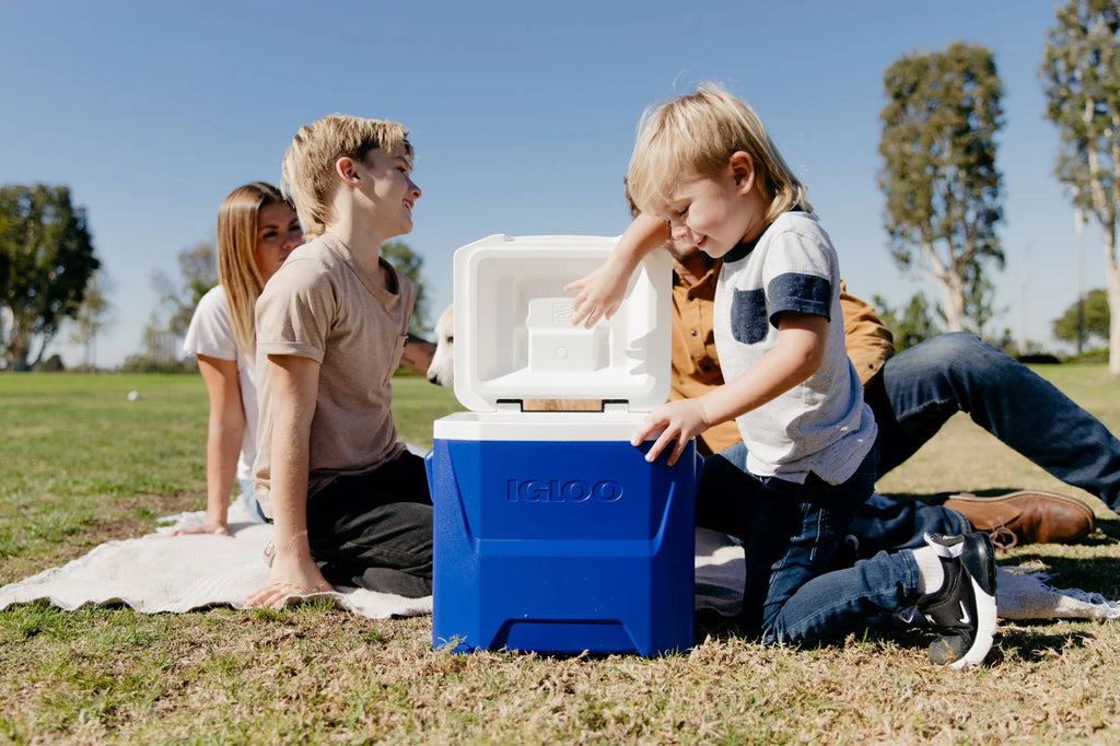 16 QT Laguna Hard Side Ice Chest Cooler with Wheels, Blue