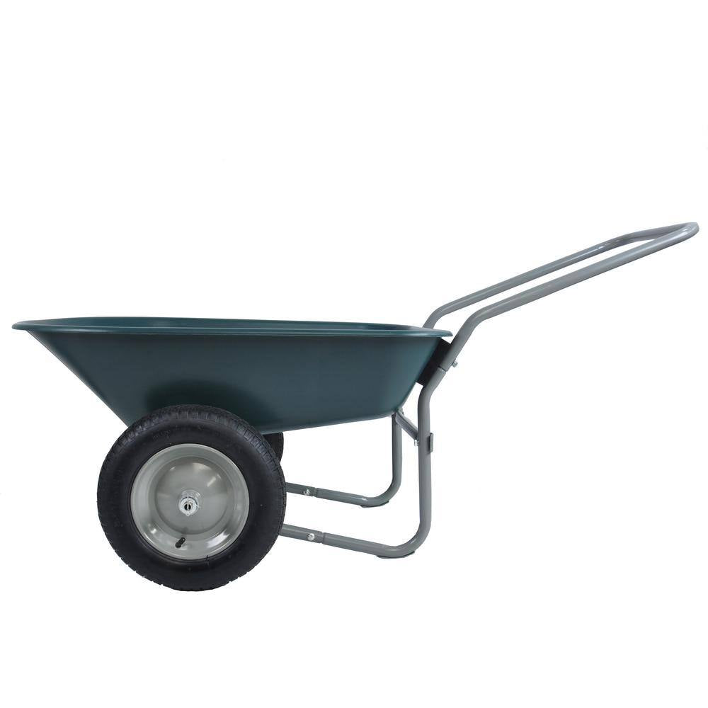 4 Cu. Ft. Abs plus Steel(Q235) Garden Cart with 15 In. Pneumatic Wheel, Load Capacity 300 Lbs.