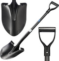 Carbon Garden Shovel for Digging 43 Inches, Cold Steel Heavy Duty Gardening Shovel with round Blade and Comfortable D Grip Spade Shovel for Gardening, Landscaping, Construction, round Blade