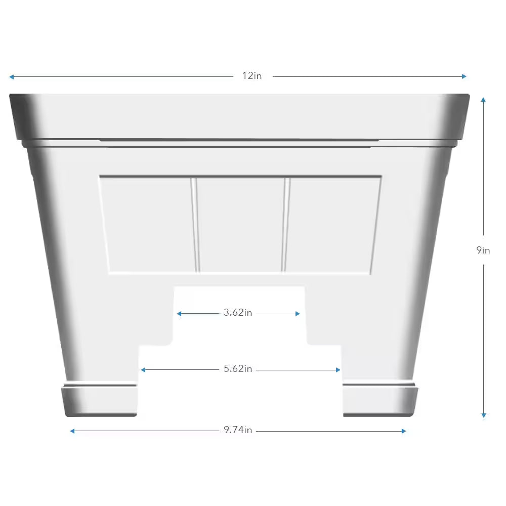 Eden Medium White Resin Lightweight Deck Rail Planter Box (28 In. L X 12 In. W X 12 In. H)