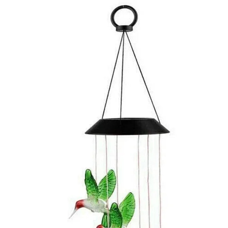 Solar Changing Wind Chime Light,  Solar Powered Color-Changing LED Hanging Lamp Hummingbird Windchime Light for Outdoor Indoor Gardening Yard Pathway Decoration