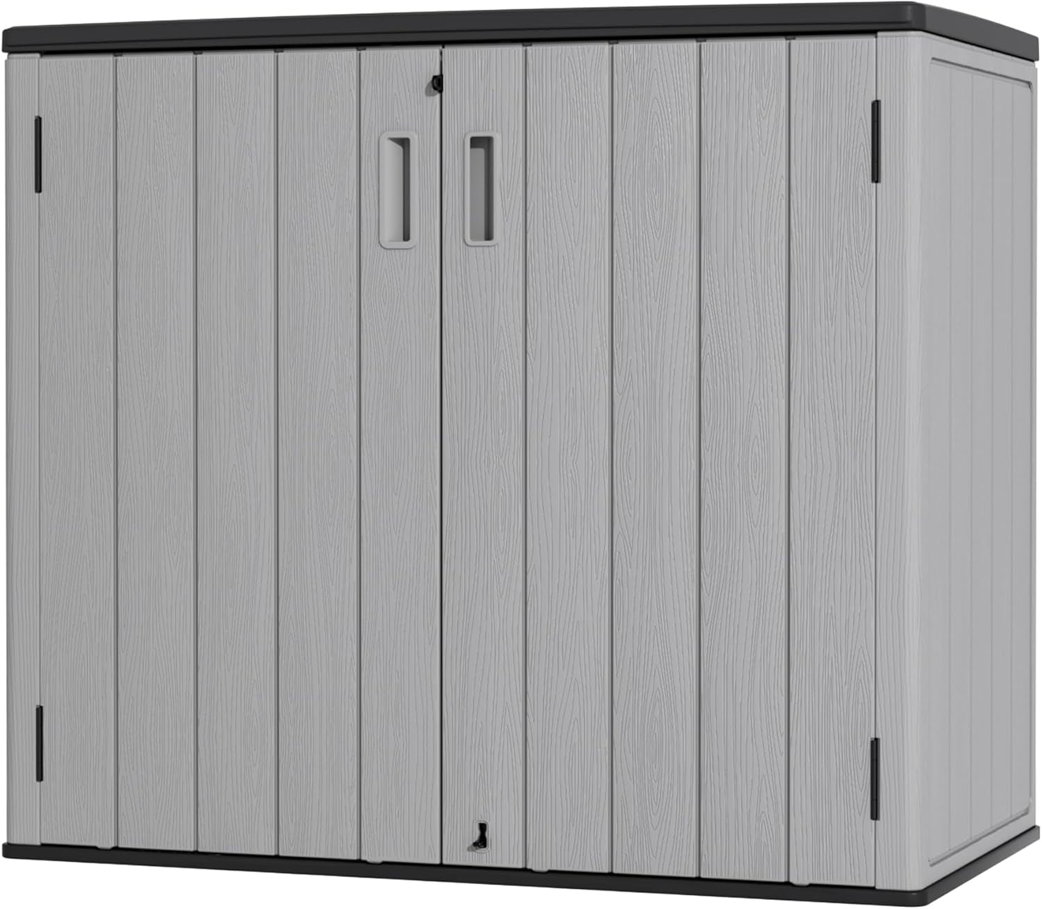 Large Outdoor Storage Box,Resin Sheds&Outdoor Storage Waterproof/Lockable,Outdoor Storage Cabinets for Balcony,Garage,Backyard (37Cu.Ft-Pale Grey)