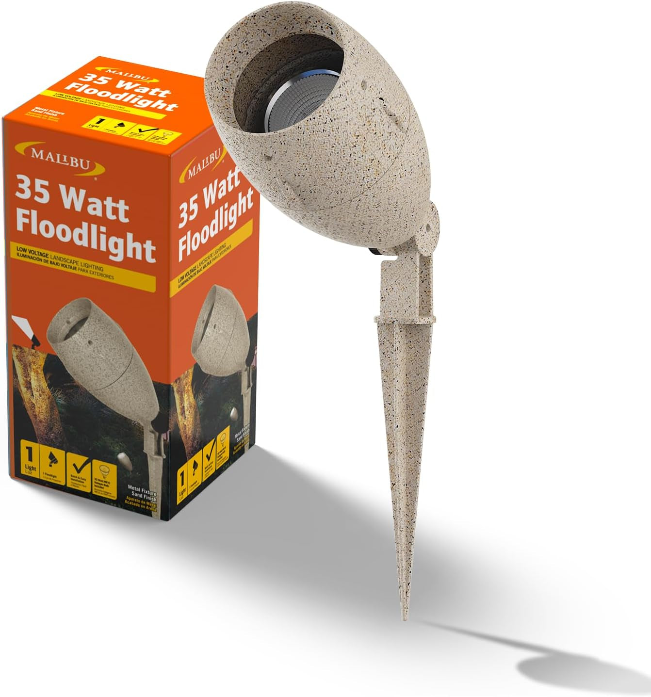 Malibu 35 Watt Floodlight Low Voltage Landscape Lighting Outdoor Spotlight Lighting for Driveway, Yard, Lawn, Flood, Garden, Outdoor Lighting 8303-9606-01