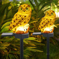 Solar Garden Stake Lights - 2 Pack Owl Solar Lights Outdoor Garden,Ip67 Waterproof Warm White LED Solar Stake Lights for Garden, Patio, Yard, Lawn, Walkway Decoration(White)