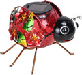 Solar Lantern, Waterproof LED Solar Lights Outdoor Ladybug Decorative Tabletop Lanterns for Patio Garden Table Decor