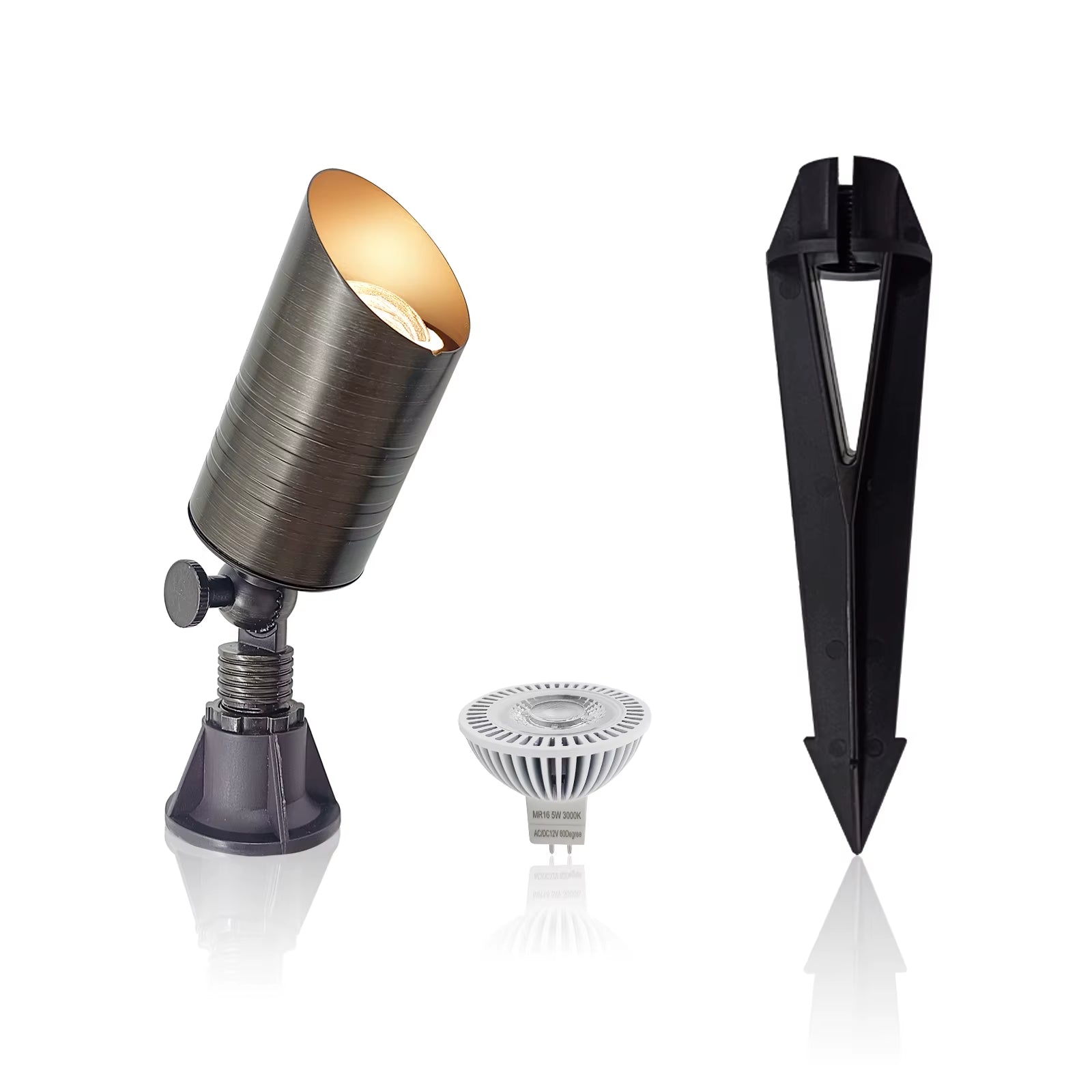Cast Brass Smart Outdoor Spot Lights Antique Bronze Landscape Lighting Low Voltage for Outdoor Lighting Low Voltage