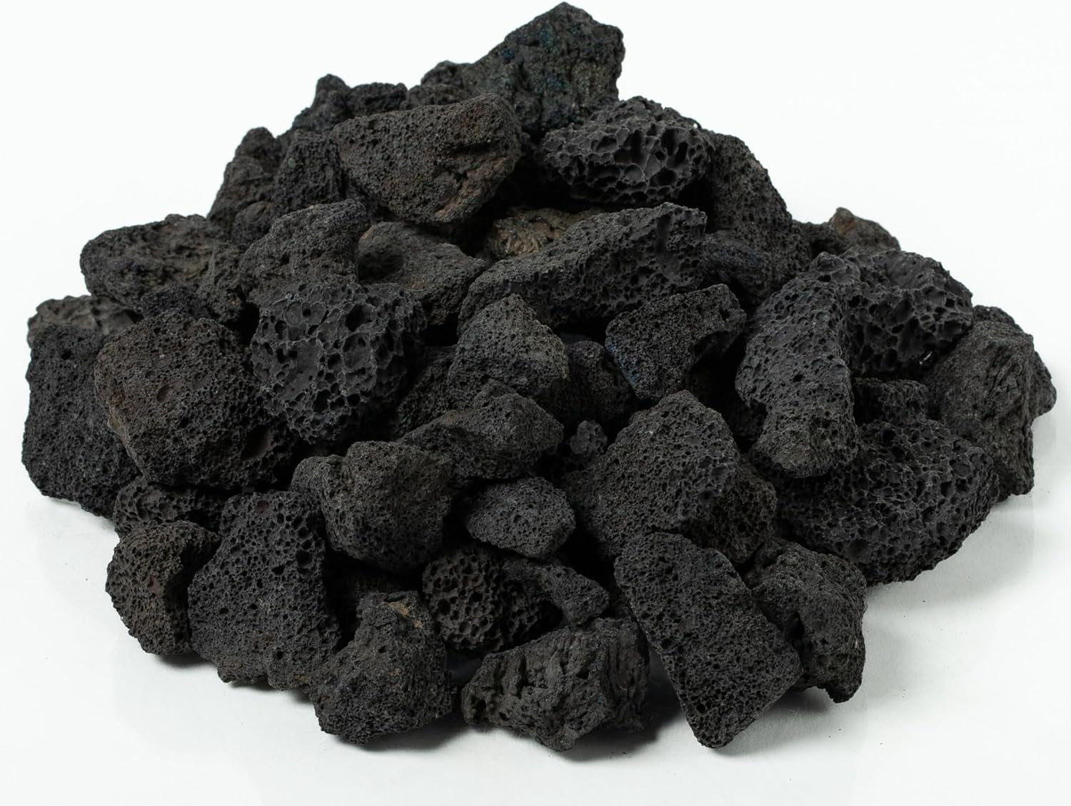 Medium Black Lava Rock 10Lb Bag, 1/2" - 1" | Use in Fireplace, Fire Pit, Fire Features | Outdoor & Indoor Lava Rock for Natural Gas or Propane Fires | Decorative Landscaping