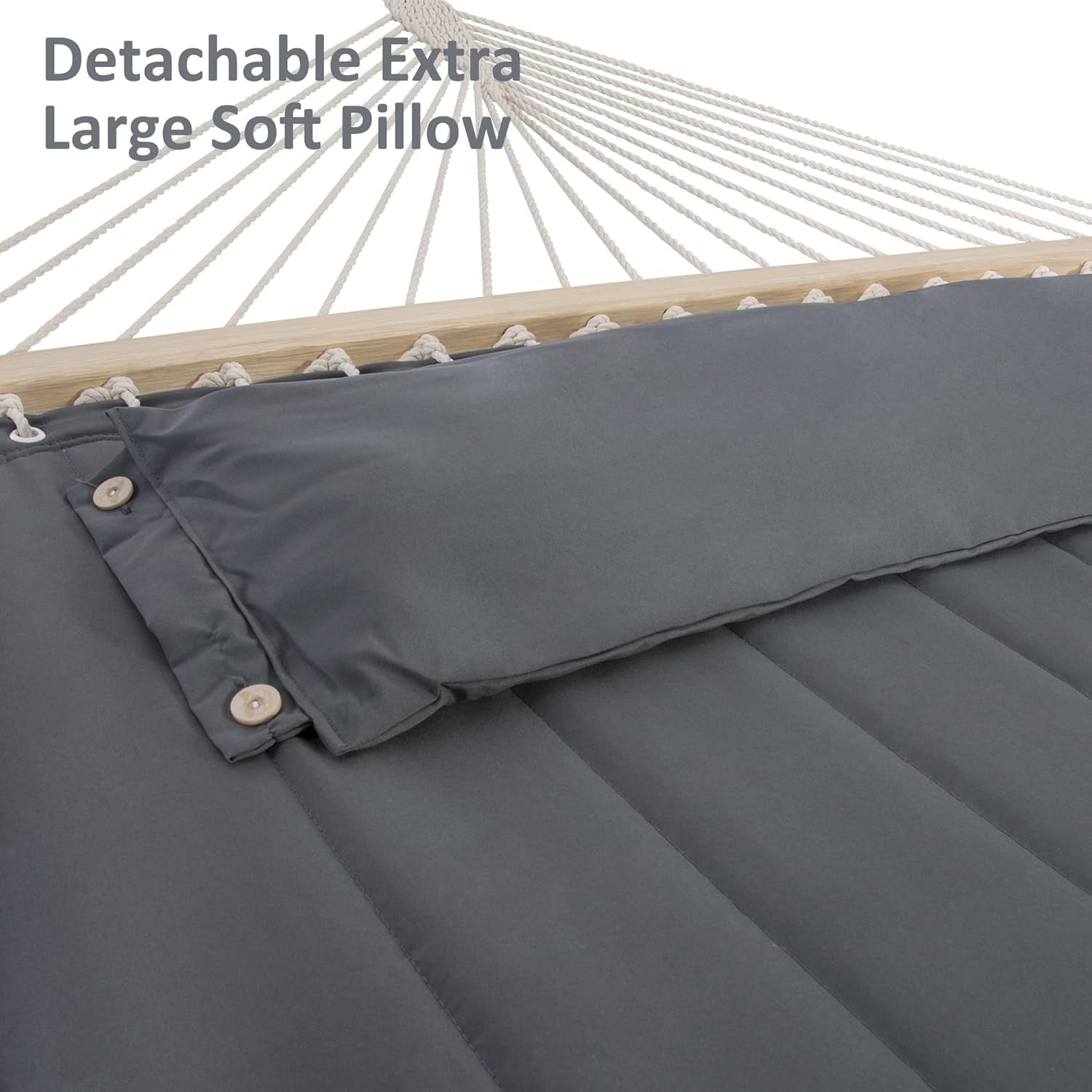 2 Person Hammock with Stand, Heavy Duty Portable Hammocks, 475 Lbs Capacity, Dark Grey