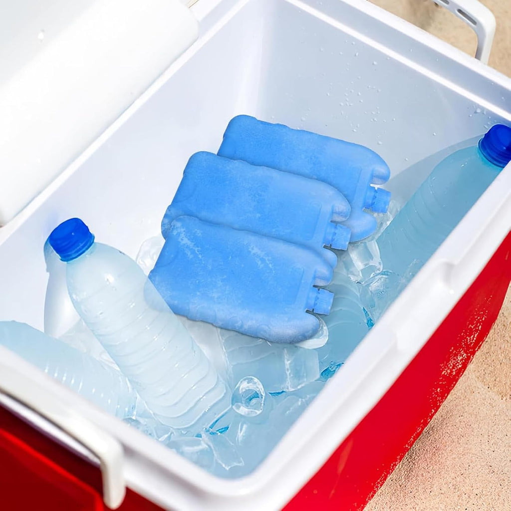 Reusable Refillable Ice Packs for Coolers | Freezer Packs for Lunch Boxes,Camping Supplies | Blue Ice Blocks for Coolers