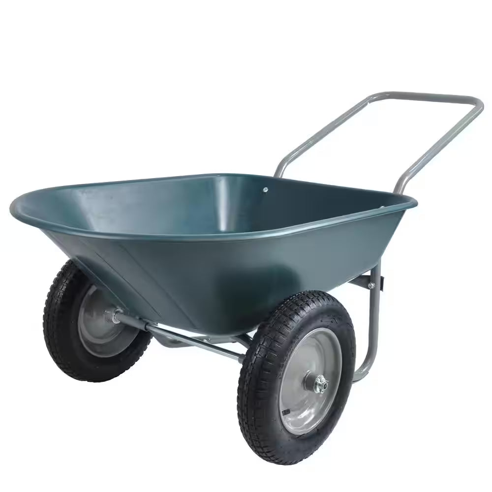 4 Cu. Ft. Abs plus Steel(Q235) Garden Cart with 15 In. Pneumatic Wheel, Load Capacity 300 Lbs.