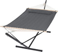 2 Person Hammock with Stand, Heavy Duty Portable Hammocks, 475 Lbs Capacity, Dark Grey