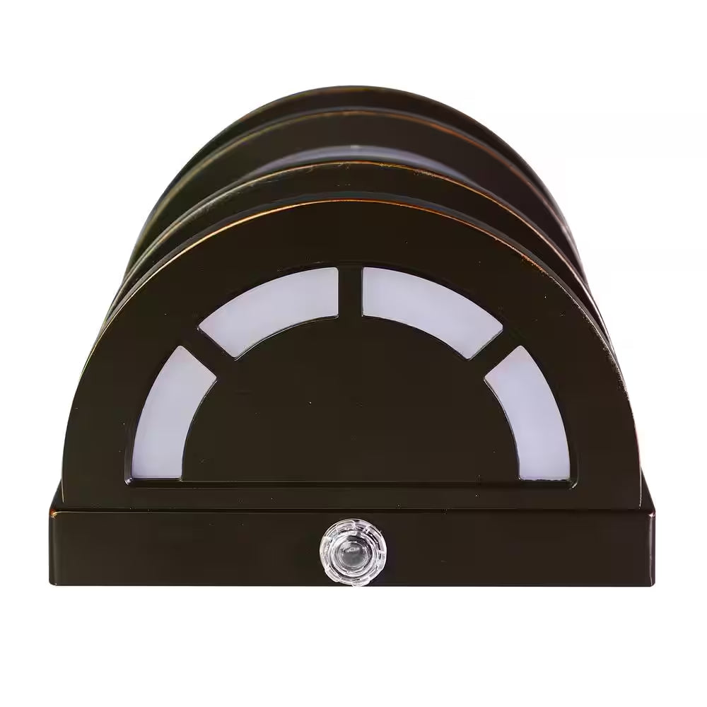 850 Lumens Integrated LED Bronze Dusk to Dawn Half Moon Security Wall Pack Light, 4000K
