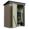 5 Ft. W X 3 Ft. D Outdoor Storage Metal Shed Lockable Metal Garden Shed for Backyard Outdoor (14.5 Sq. Ft.)