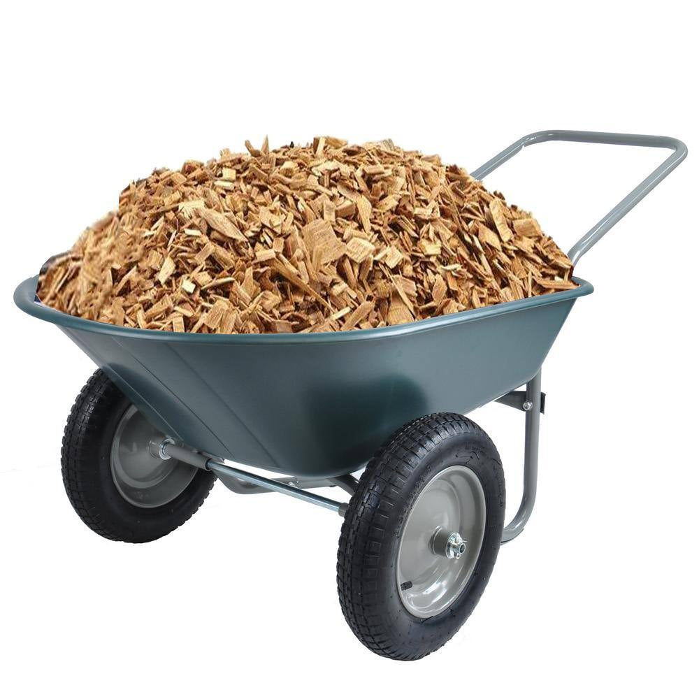 4 Cu. Ft. Abs plus Steel(Q235) Garden Cart with 15 In. Pneumatic Wheel, Load Capacity 300 Lbs.