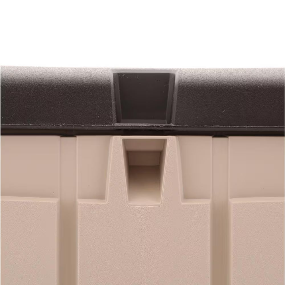 Novel 90 Gal. Durable Weatherproof Resin Brown Deck Box Organization and Storage for Outdoor Patio and Lawn