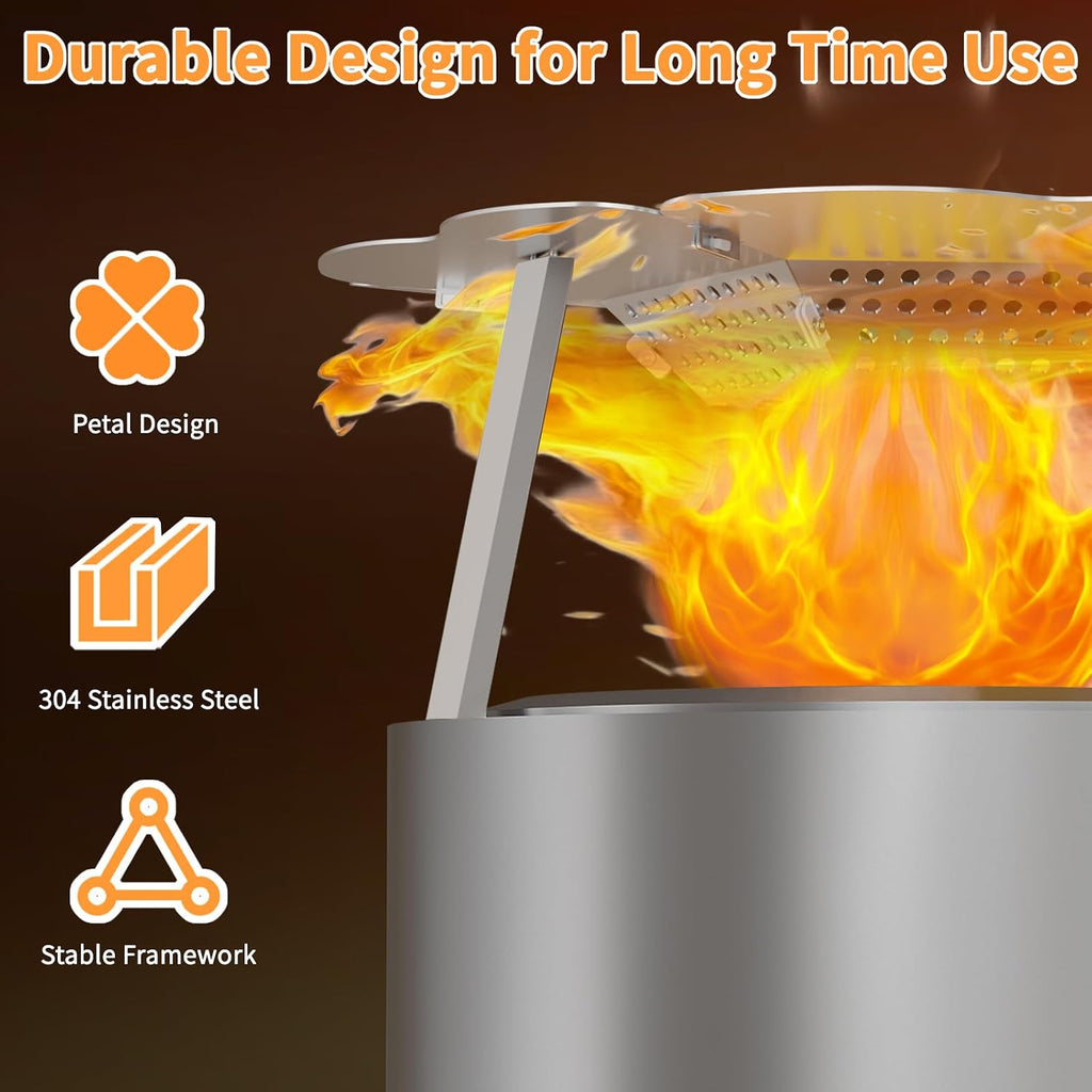 Heat Deflector for Solo Stove Bonfire, 19.5" Solo Stove Bonfire Accessories, 304 Stainless Steel Fire Pit Heat Deflector with Carrying Handle & 3 Legs, Heat Diffuser for Outdoor Indoor Fire Pits