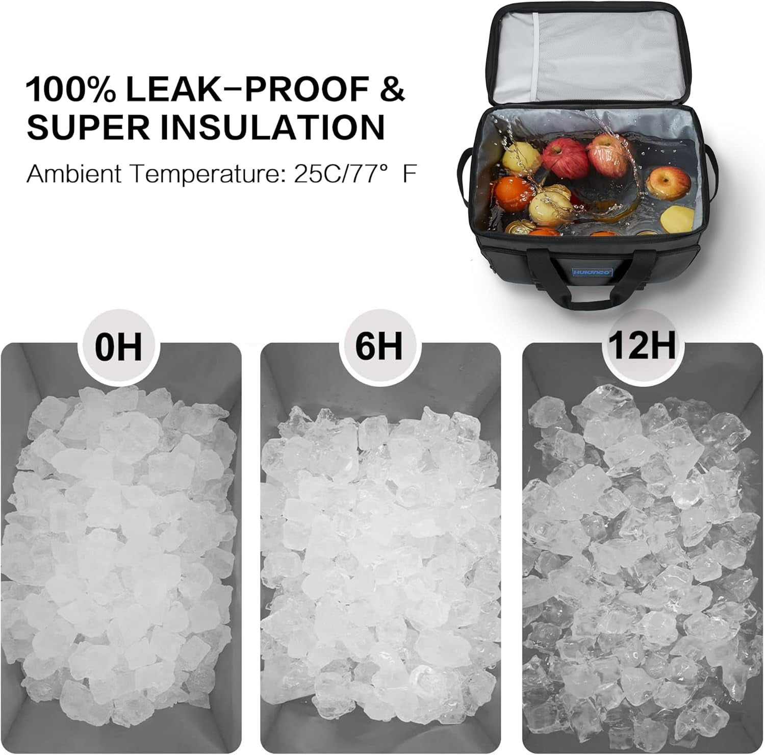 Soft Insulated Cooler Bag Collapsible Large Travel Coolers Soft Sided Coolers Ice Chest, Leakproof, Waterproof