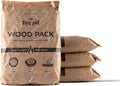 Wood Pellet Pack – 4-Pack Wood Pellets for Smokeless Fire Pits, Easy-To-Use Fire Pit Fuel for Outdoor Heating & Camping, 30+ Minute Full Flame Fire, Made in the USA