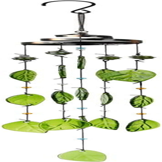 Wind Chimes, Glass Leaves Wind Chimes Outdoor Decor Handmade 32" Garden Chimes for Home, Patio, Backyard Decor Indoor and Outdoor Decor