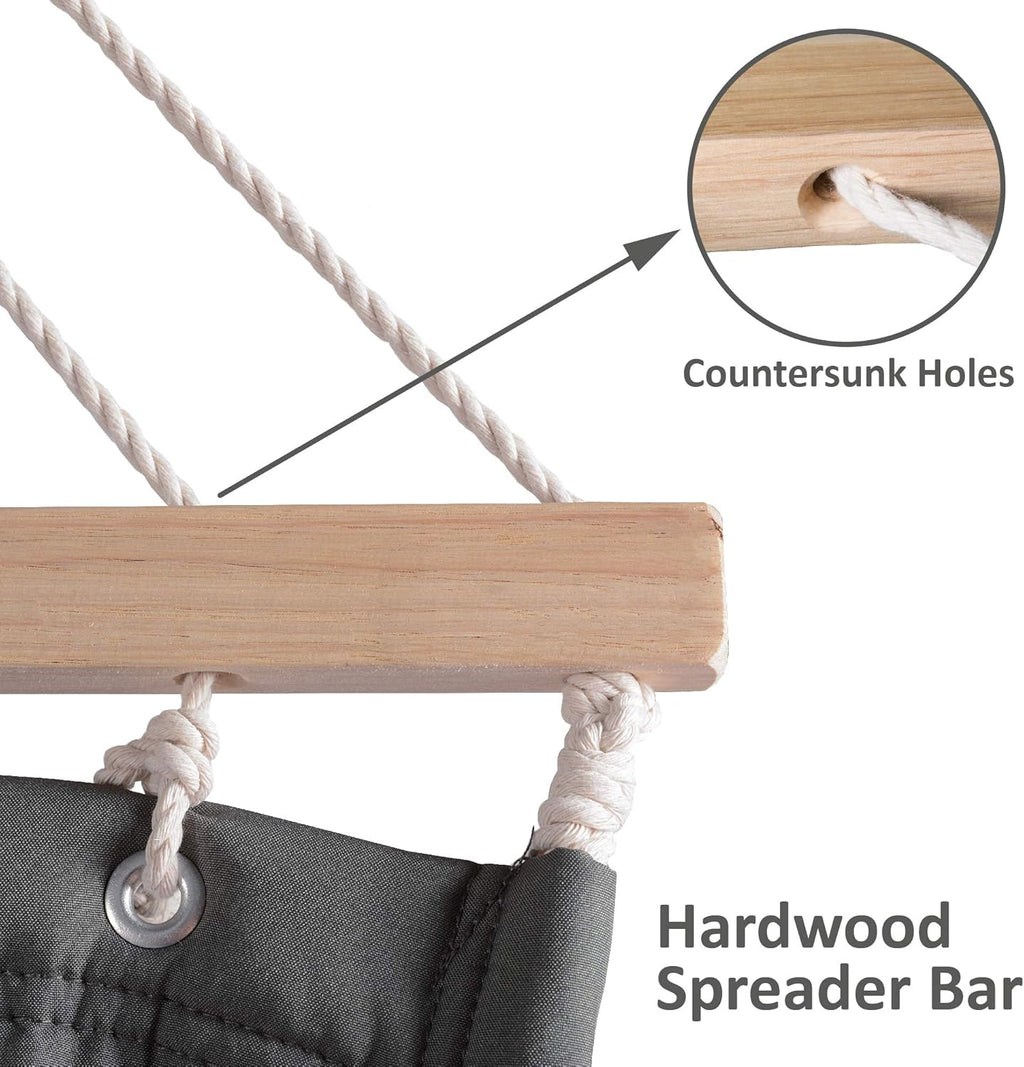 2 Person Hammock with Stand, Heavy Duty Portable Hammocks, 475 Lbs Capacity, Dark Grey