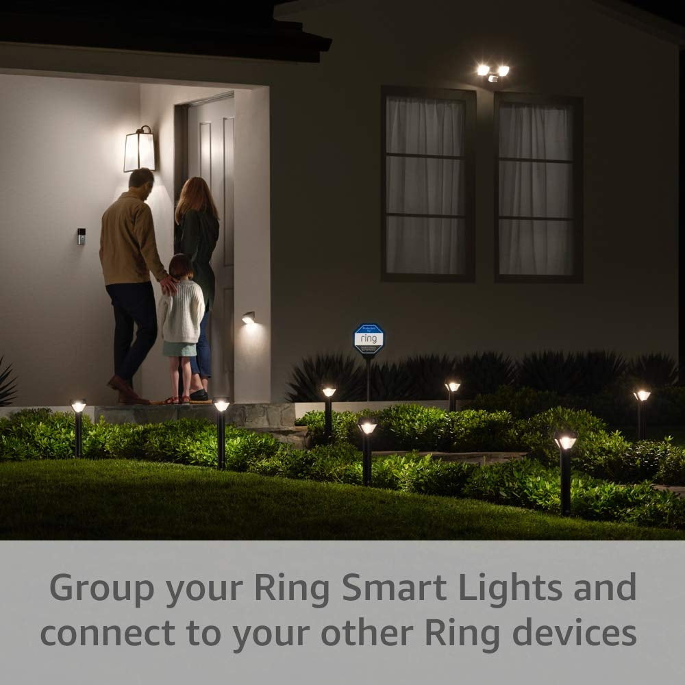 Solar Floodlight -- Outdoor Motion-Sensor Security Light, Black (Bridge Required)
