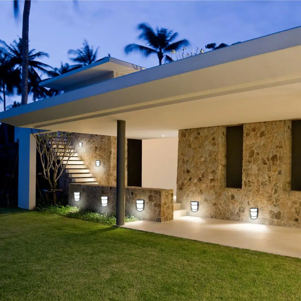 850 Lumens Integrated LED Bronze Dusk to Dawn Half Moon Security Wall Pack Light, 4000K