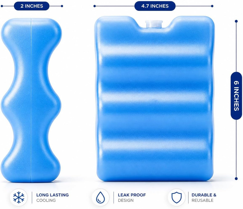 Ice Packs for Coolers | Can Coolers | Breastmilk Cooler Ice Pack | Long-Lasting Reusable Ice Pack