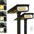 2PCS 4000Mah Solar Pathway Lights Waterproof Security Lights Outdoor Landscape Lights with Remote Control for Garden Walkway Tree