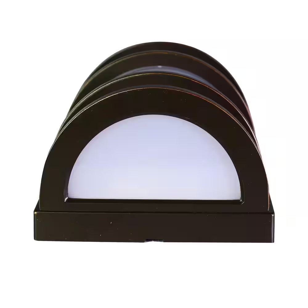 850 Lumens Integrated LED Bronze Dusk to Dawn Half Moon Security Wall Pack Light, 4000K