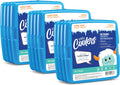 Cool Coolers by Fit + Fresh, 4 Pack Slim Ice Packs, Space Saving Reusable Ice Packs for Lunch Boxes or Coolers